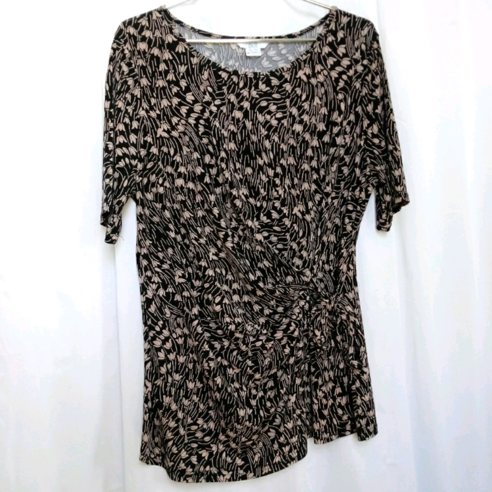 DKR Canadian Brand Career Stretchy Side Tie Top